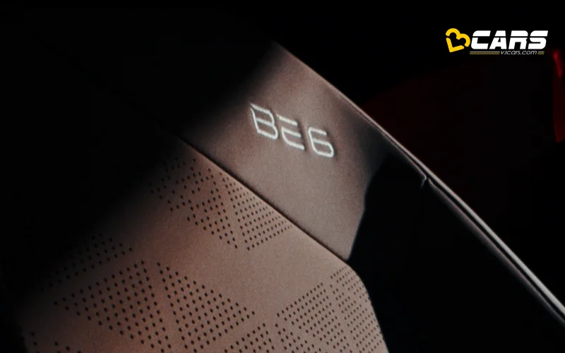 Mahindra BE 6 Sporteq Badge on Front Seat